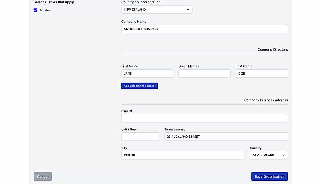 SMSF Establishment - SMSF Structure 2 screen