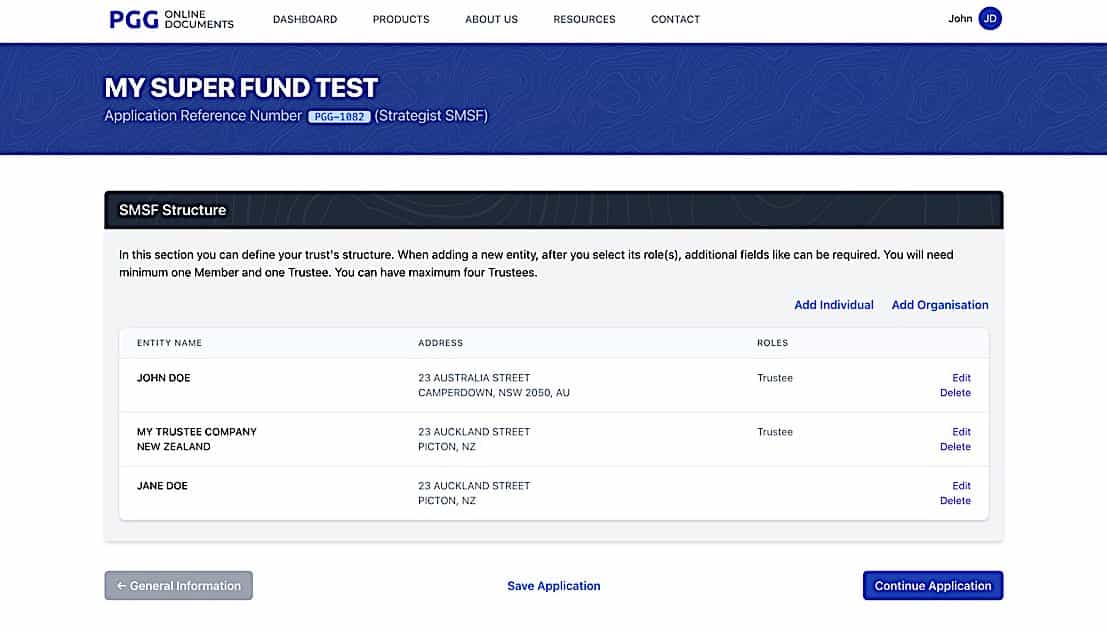 SMSF Establishment - SMSF Structure 3 screen